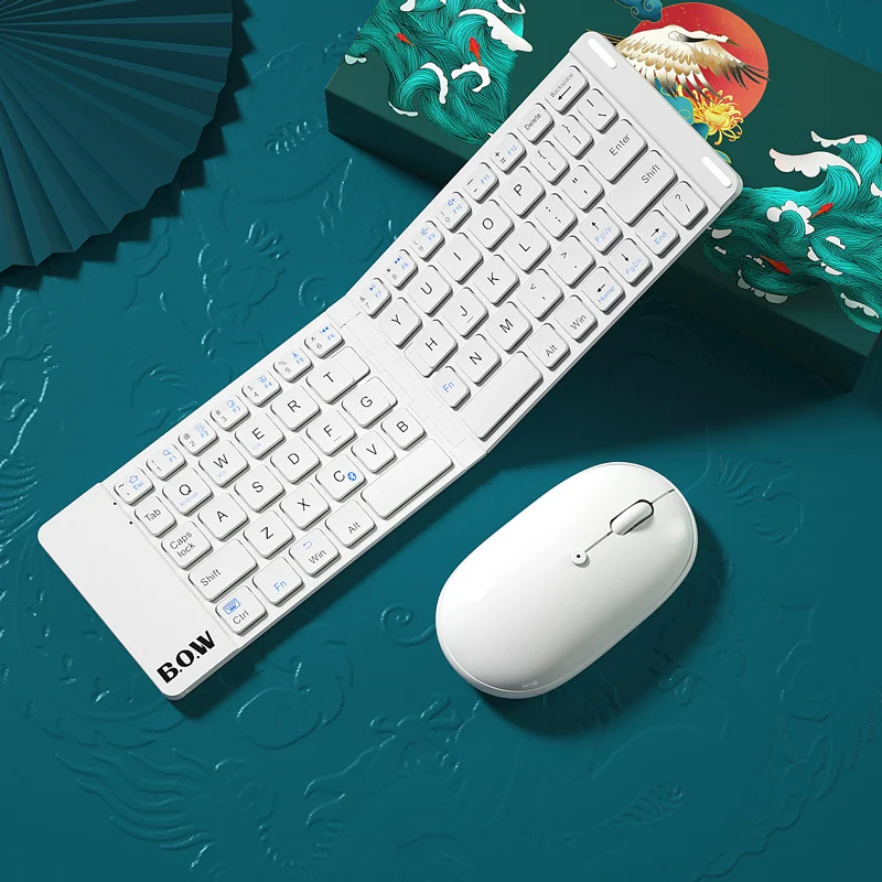 New Style Folding Bluetooth Keyboard And Mouse Set Wireless Mute Portable For Business… — image 6