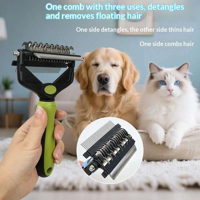 New-style Pet De-matting Comb Cat Grooming Brush — image 5