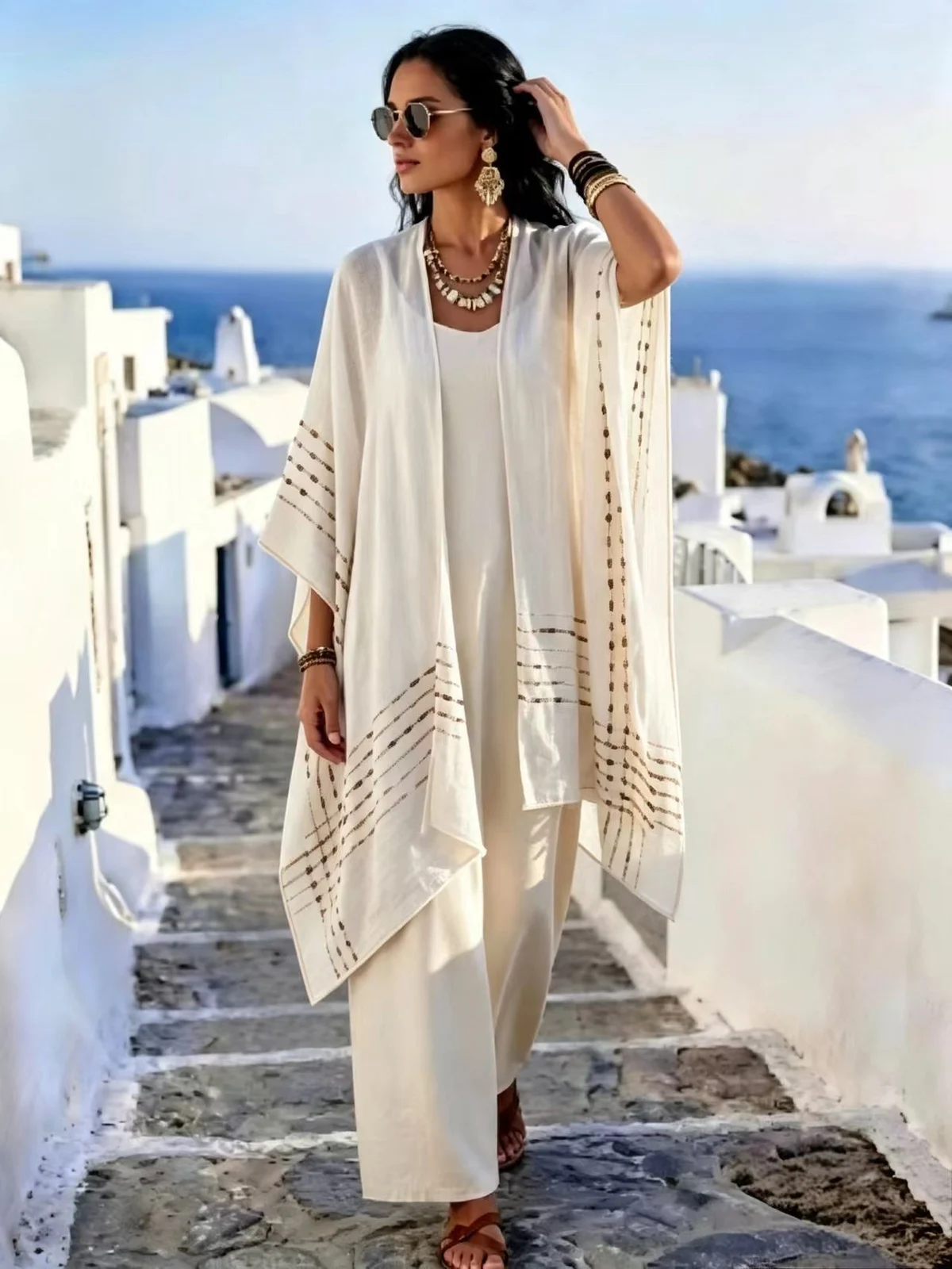 New-style Sun-protective Shaw Womens Resort-style Knitted Cardigan — image 6