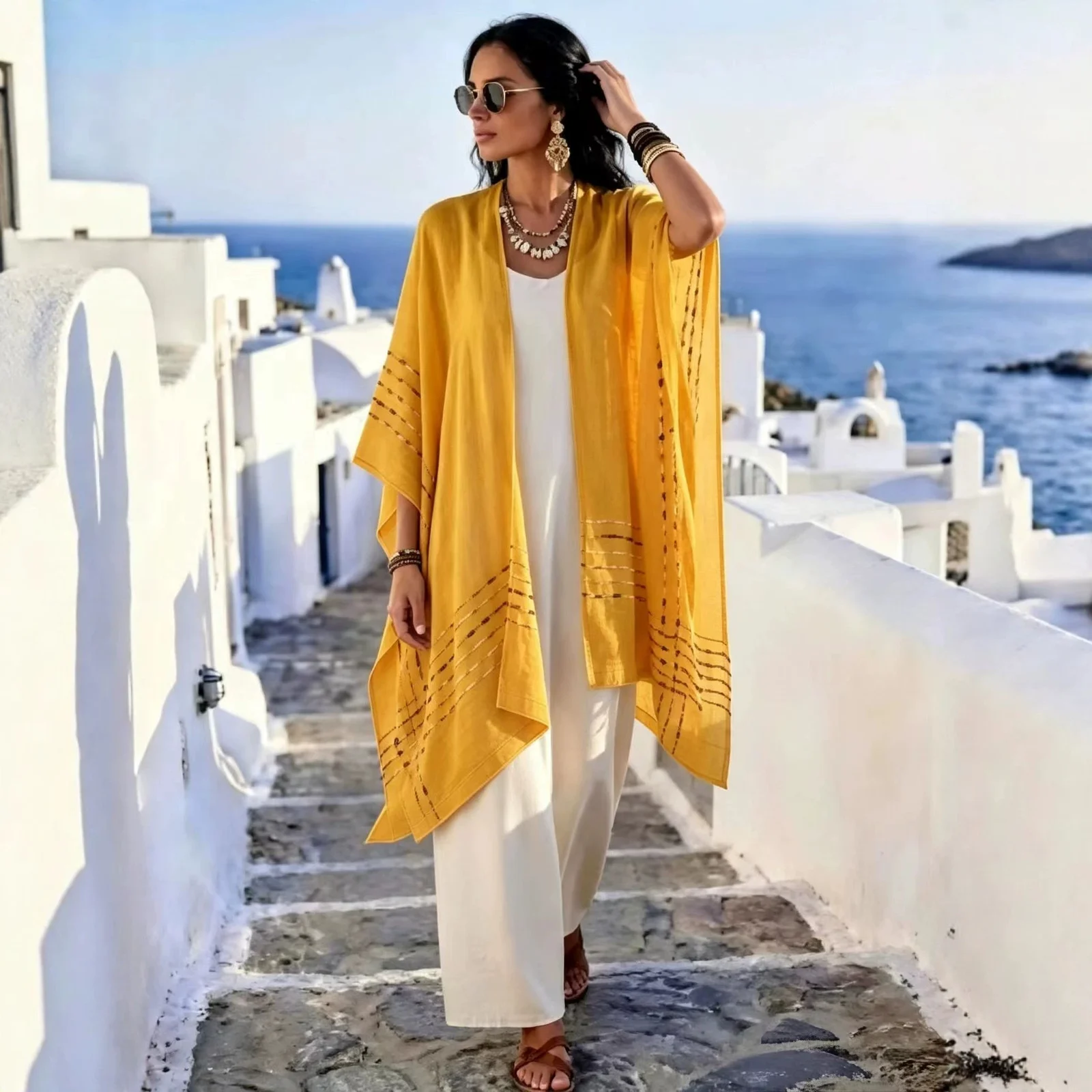 New-style Sun-protective Shaw Womens Resort-style Knitted Cardigan — image 7