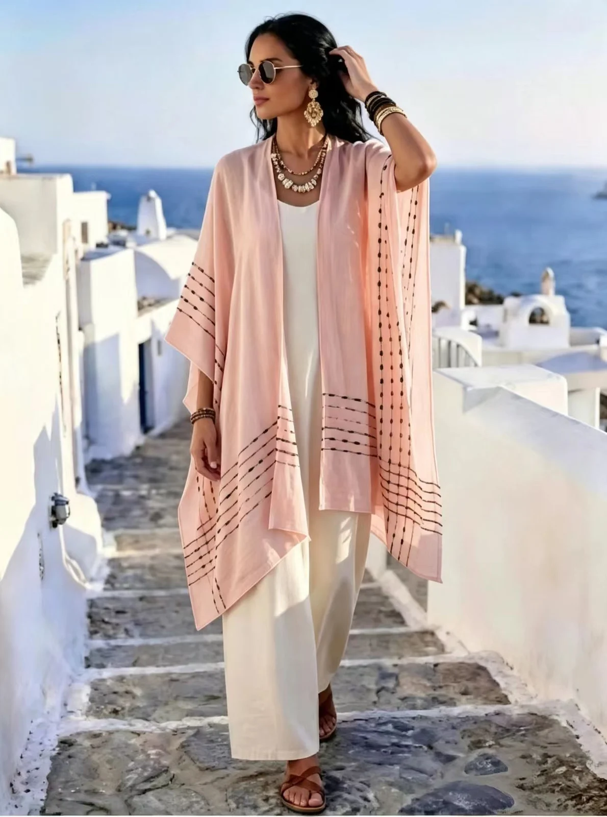 New-style Sun-protective Shaw Womens Resort-style Knitted Cardigan — variant image