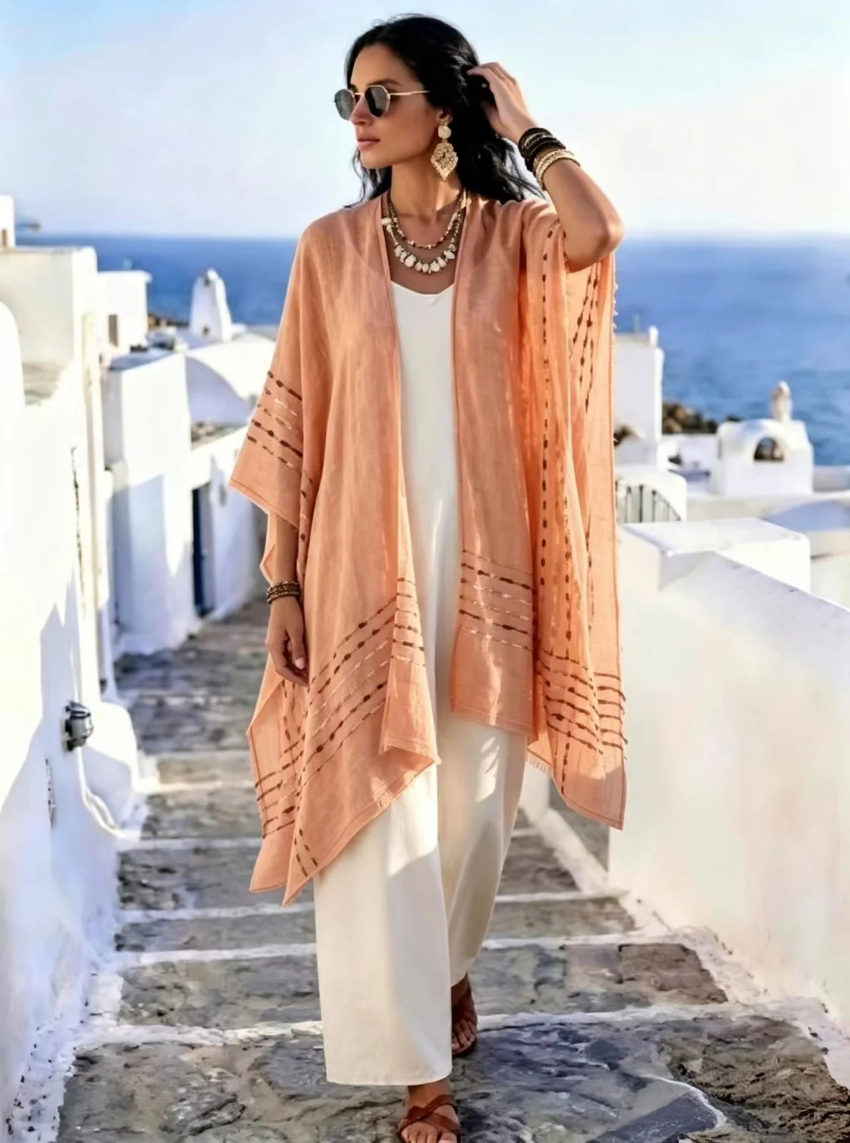 New-style Sun-protective Shaw Womens Resort-style Knitted Cardigan — image 5