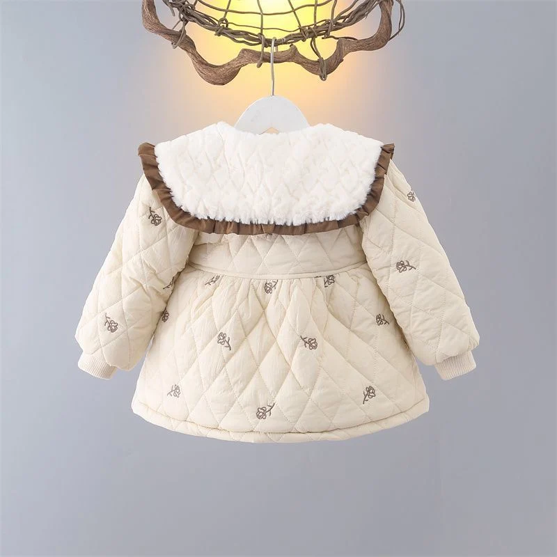 New Stylish Cotton-padded Coat For Baby Girls Childrens Quilted Winter Wear — image 1