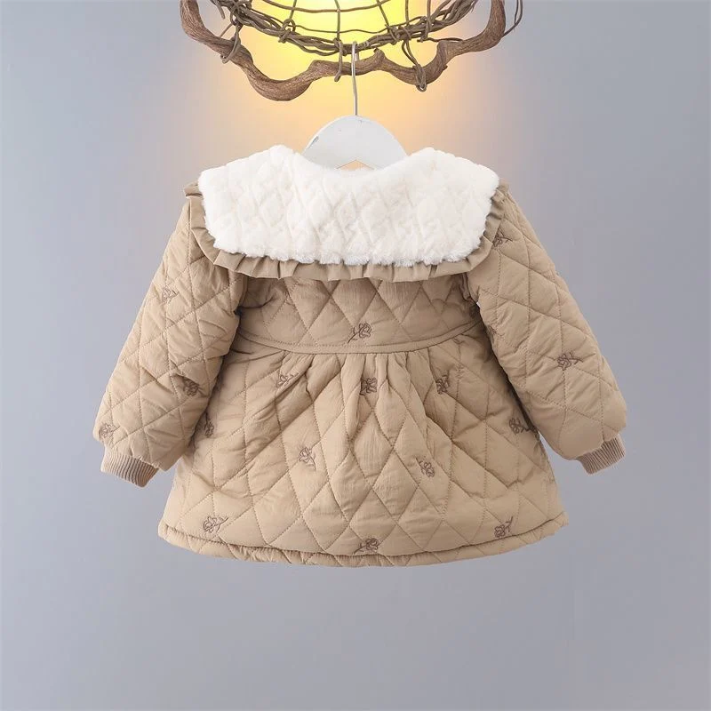 New Stylish Cotton-padded Coat For Baby Girls Childrens Quilted Winter Wear — image 3