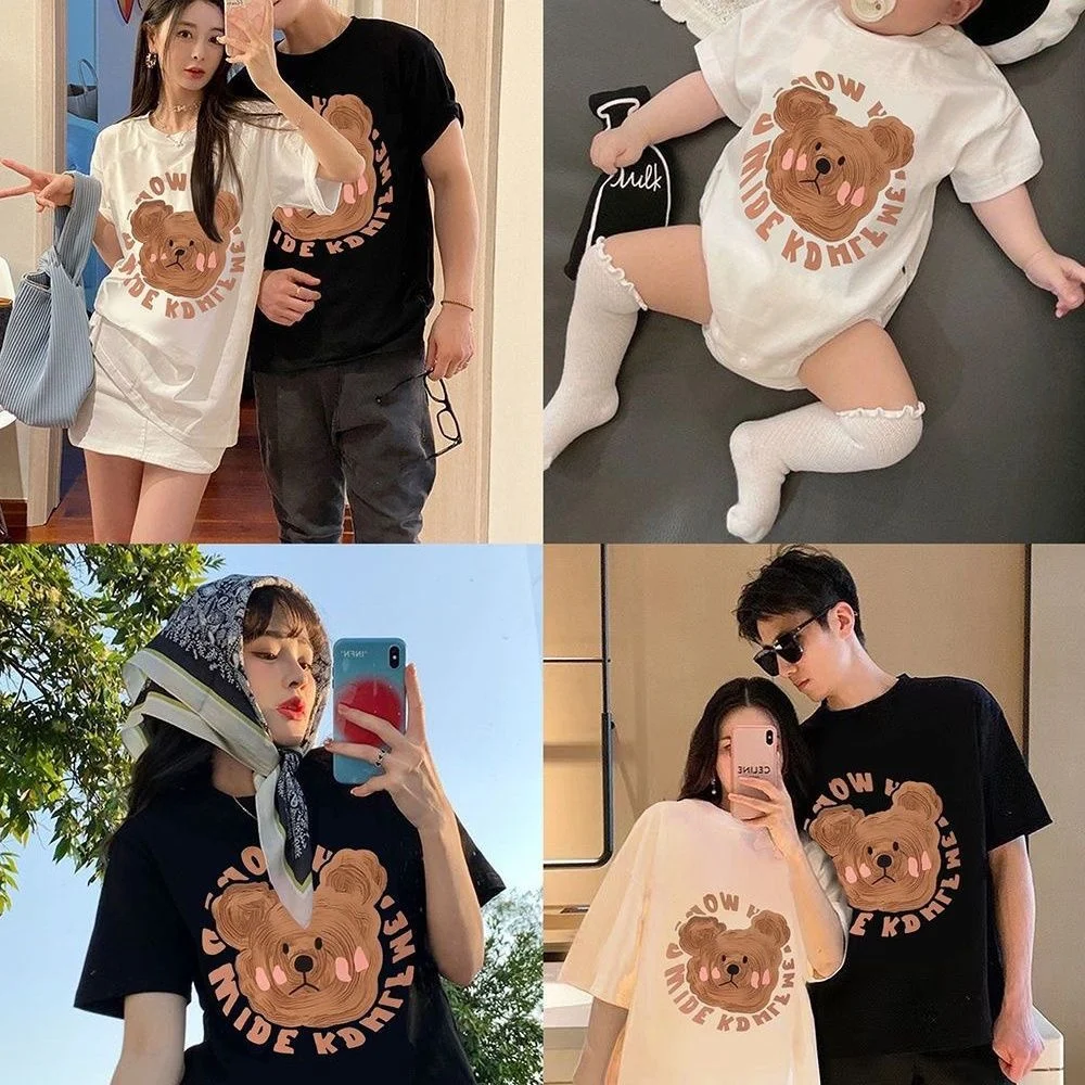 New Summer Cotton Parent-child Outfits Tops For A Family Of Three — image 5