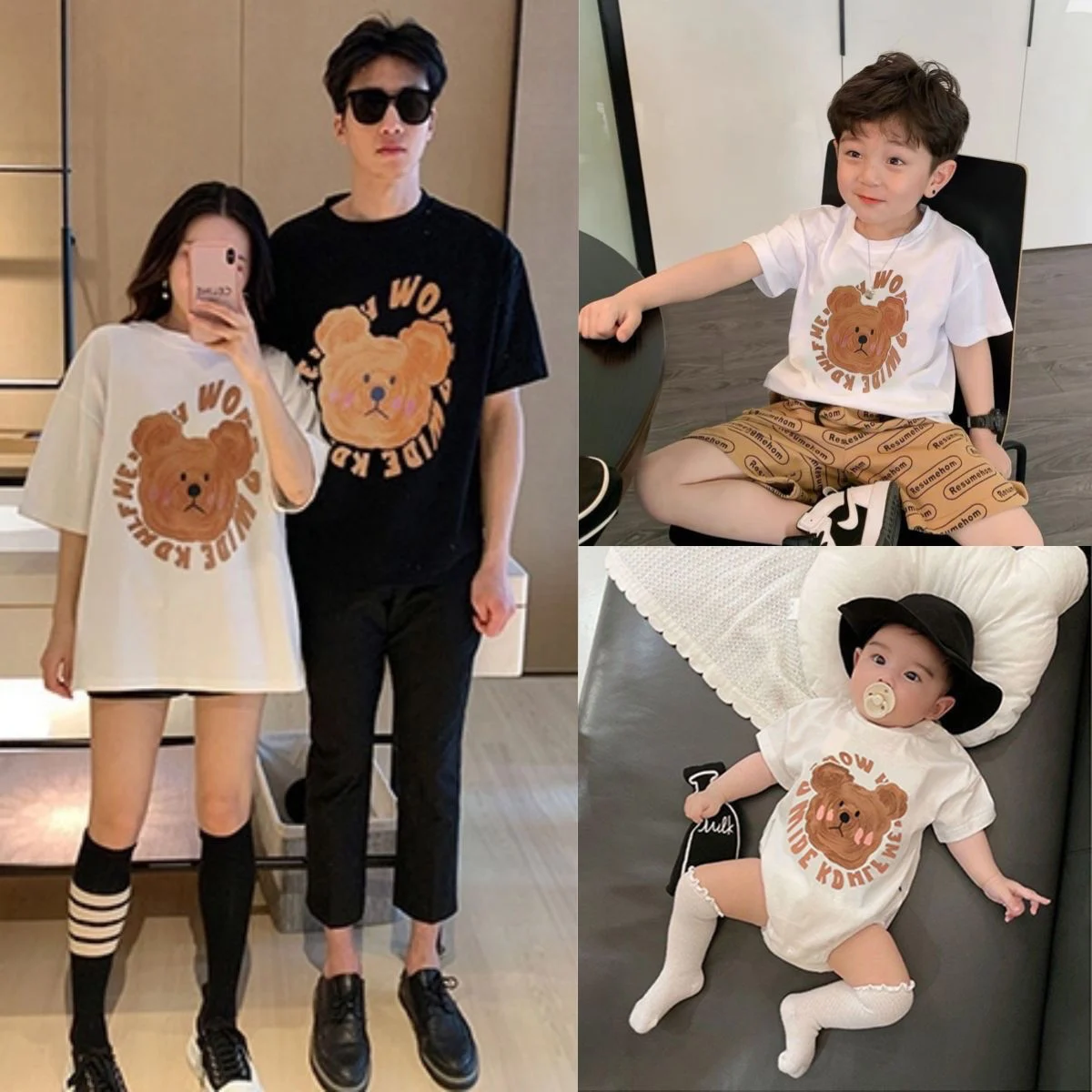 New Summer Cotton Parent-child Outfits Tops For A Family Of Three — image 2