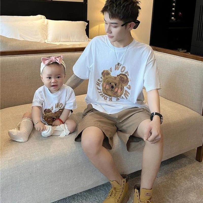New Summer Cotton Parent-child Outfits Tops For A Family Of Three — image 3