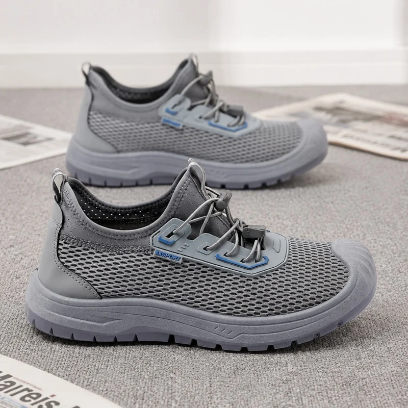 New Summer Men's Mesh Breathable Shoes, Slip-on Lazy Sneakers, Non-slip Soft Sole… — image 2