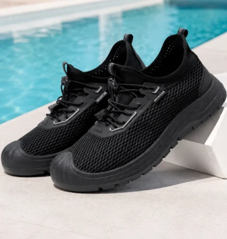 New Summer Men's Mesh Breathable Shoes, Slip-on Lazy Sneakers, Non-slip Soft Sole… — image 3