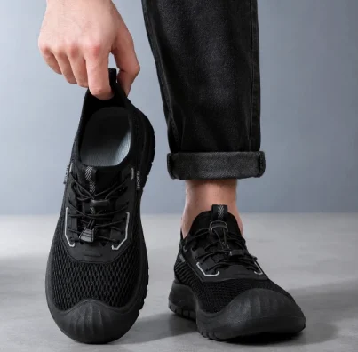 New Summer Men's Mesh Breathable Shoes, Slip-on Lazy Sneakers, Non-slip Soft Sole… — image 6