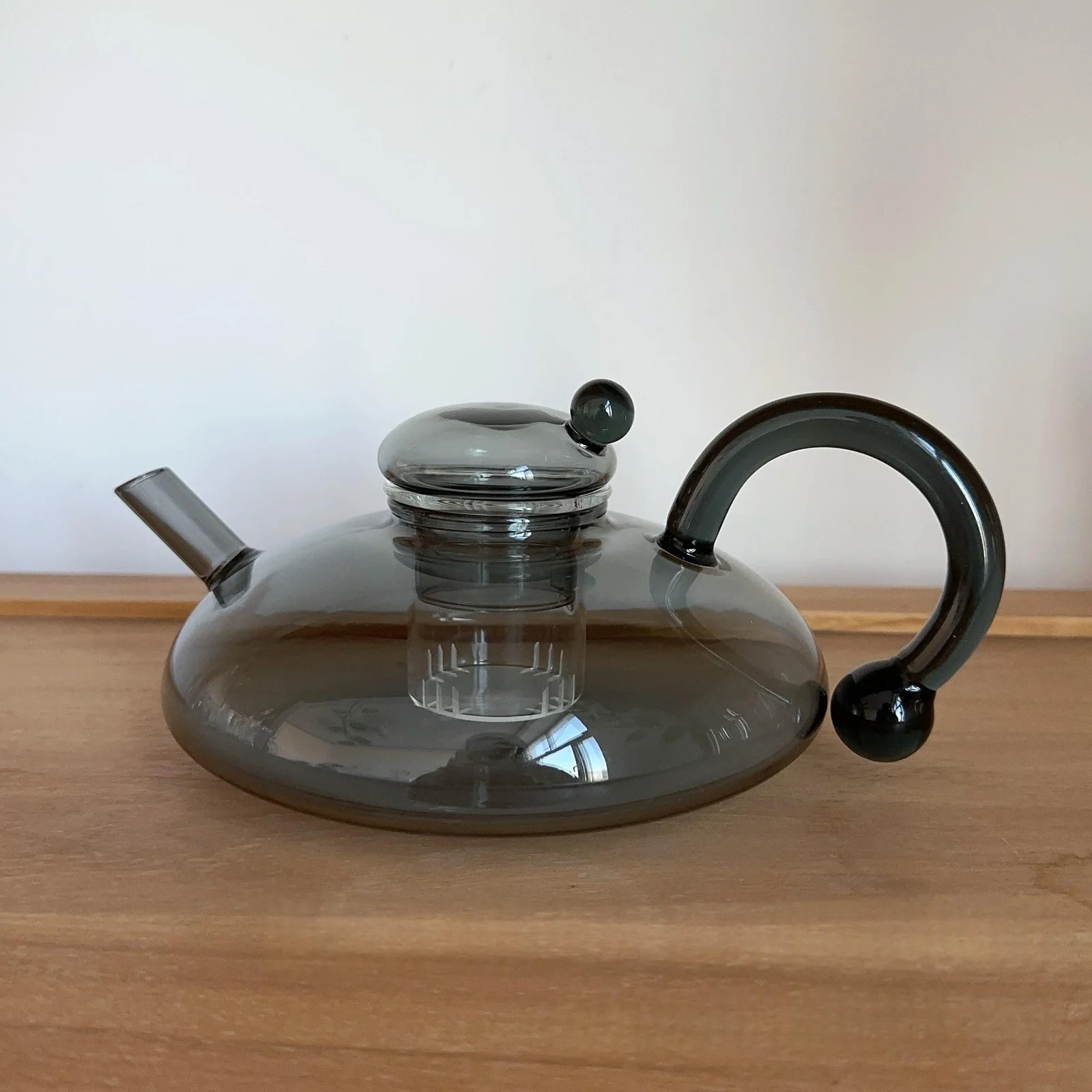 New Transparent Black Glass Teapot Heat-resistant Tea Set Pot — image 6