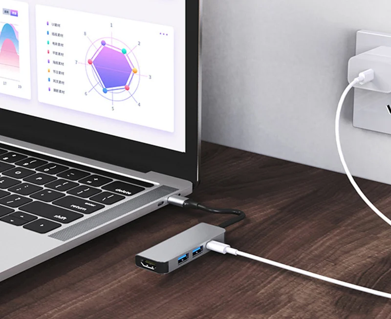 New Type-c Docking Station USB C Hub PD Fast Charging Four In One 4K — image 3