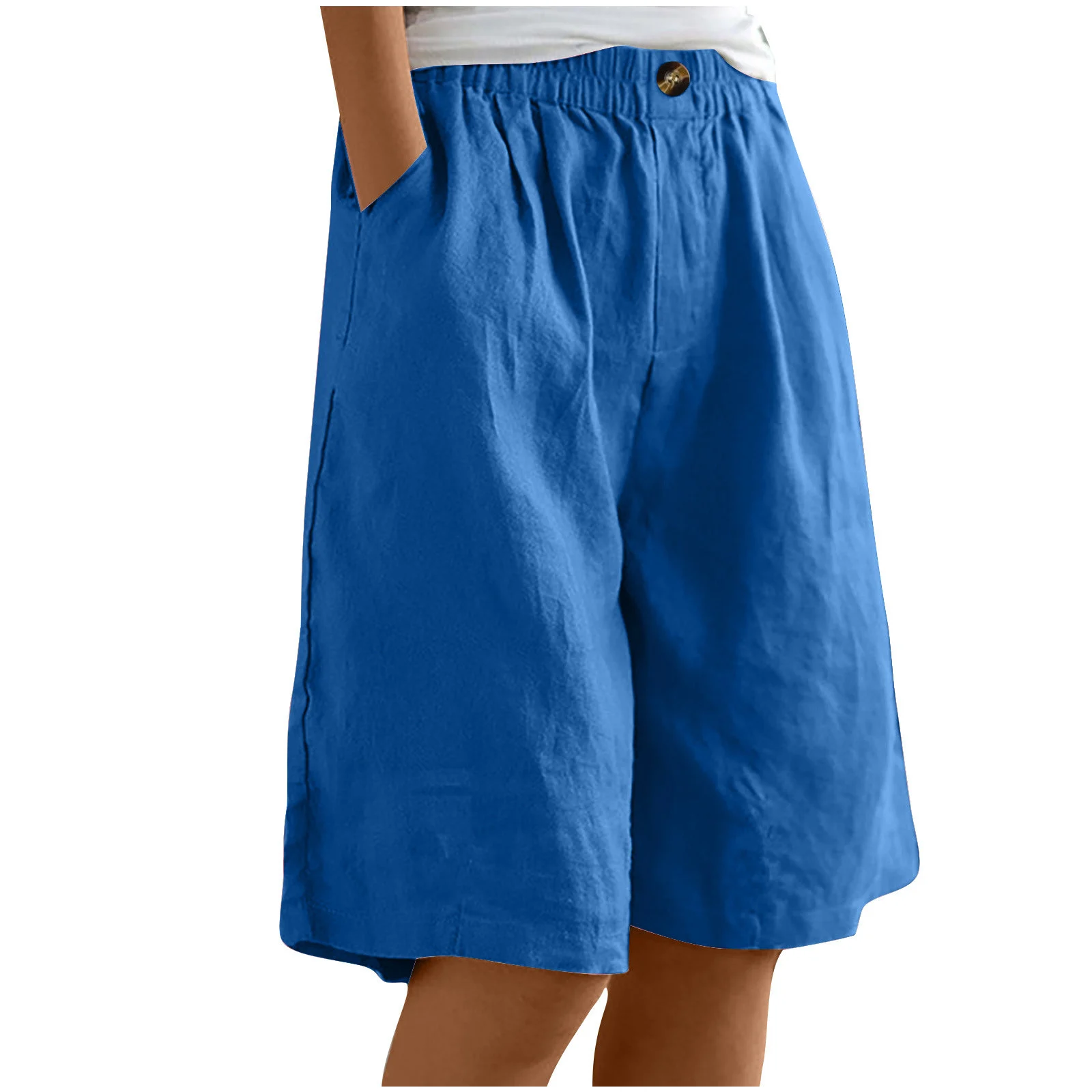 New Women's Casual Pants With Loose Waist Simple Solid Color Cotton And Linen — image 9