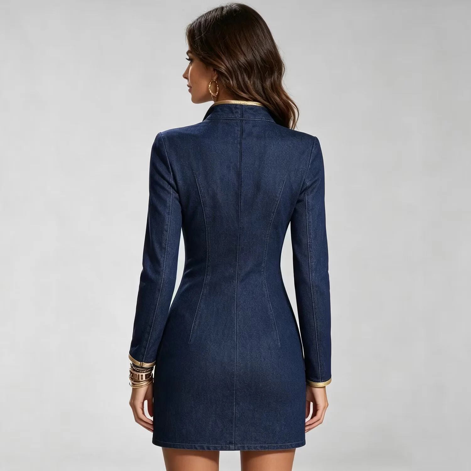 New Women's Denim Long-sleeved Dress — image 1