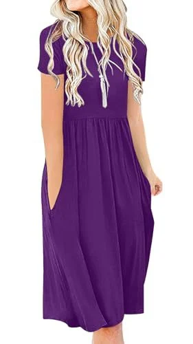 New Womens Printed Loose-fit Pocket Dress With Short Sleeves — image 2