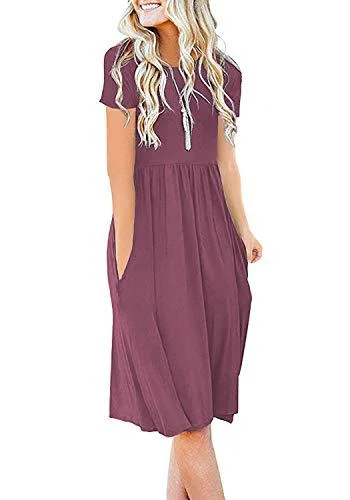 New Womens Printed Loose-fit Pocket Dress With Short Sleeves — image 13
