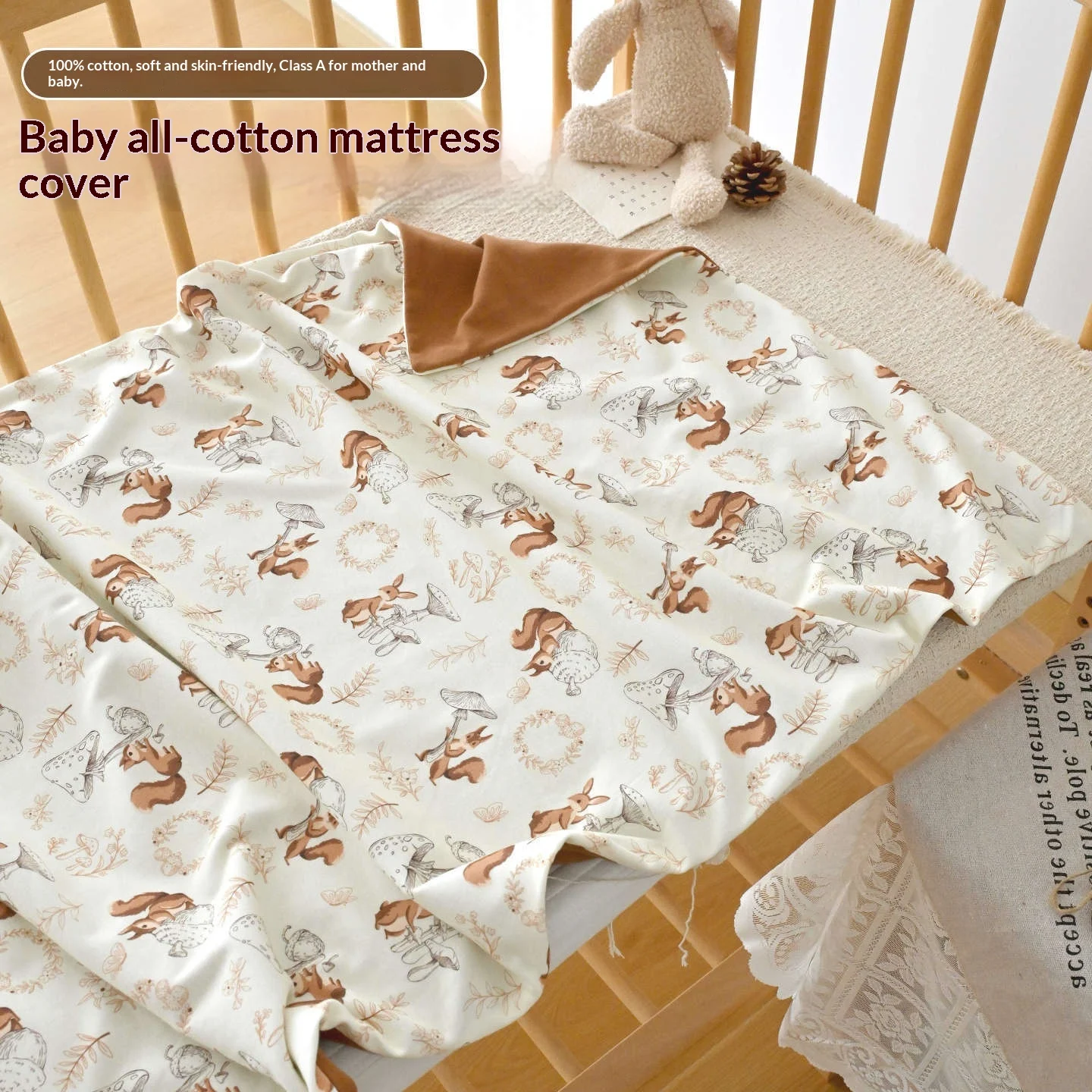 Newborn Baby All-cotton Class A Mattress Cover — image 2
