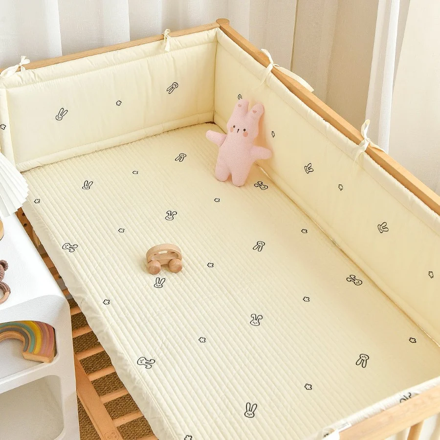 Newborn Baby Cartoon Embroidery Anti-collision Bed Fence — image 7