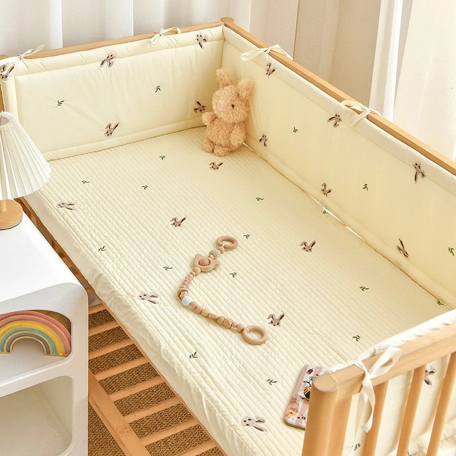 Newborn Baby Cartoon Embroidery Anti-collision Bed Fence — image 8