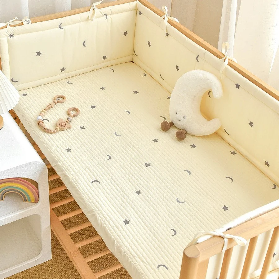 Newborn Baby Cartoon Embroidery Anti-collision Bed Fence — image 9