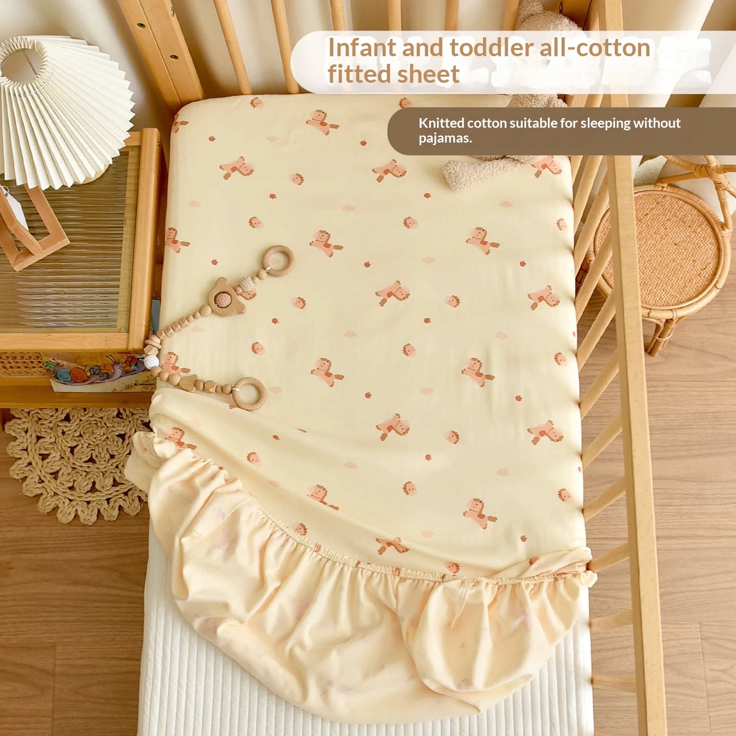 Newborn Baby Pure Cotton Class A Fitted Mattress Cover Protective — image 4