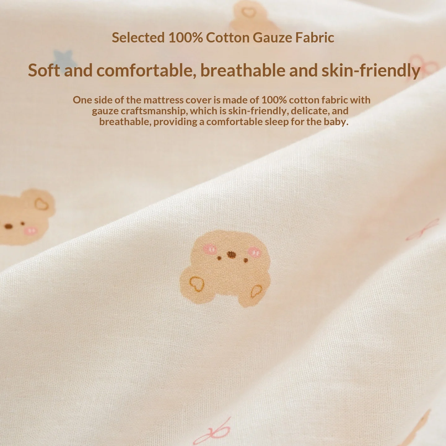 Newborn Baby Pure Cotton Class A Gauze Mattress Cover — image 4
