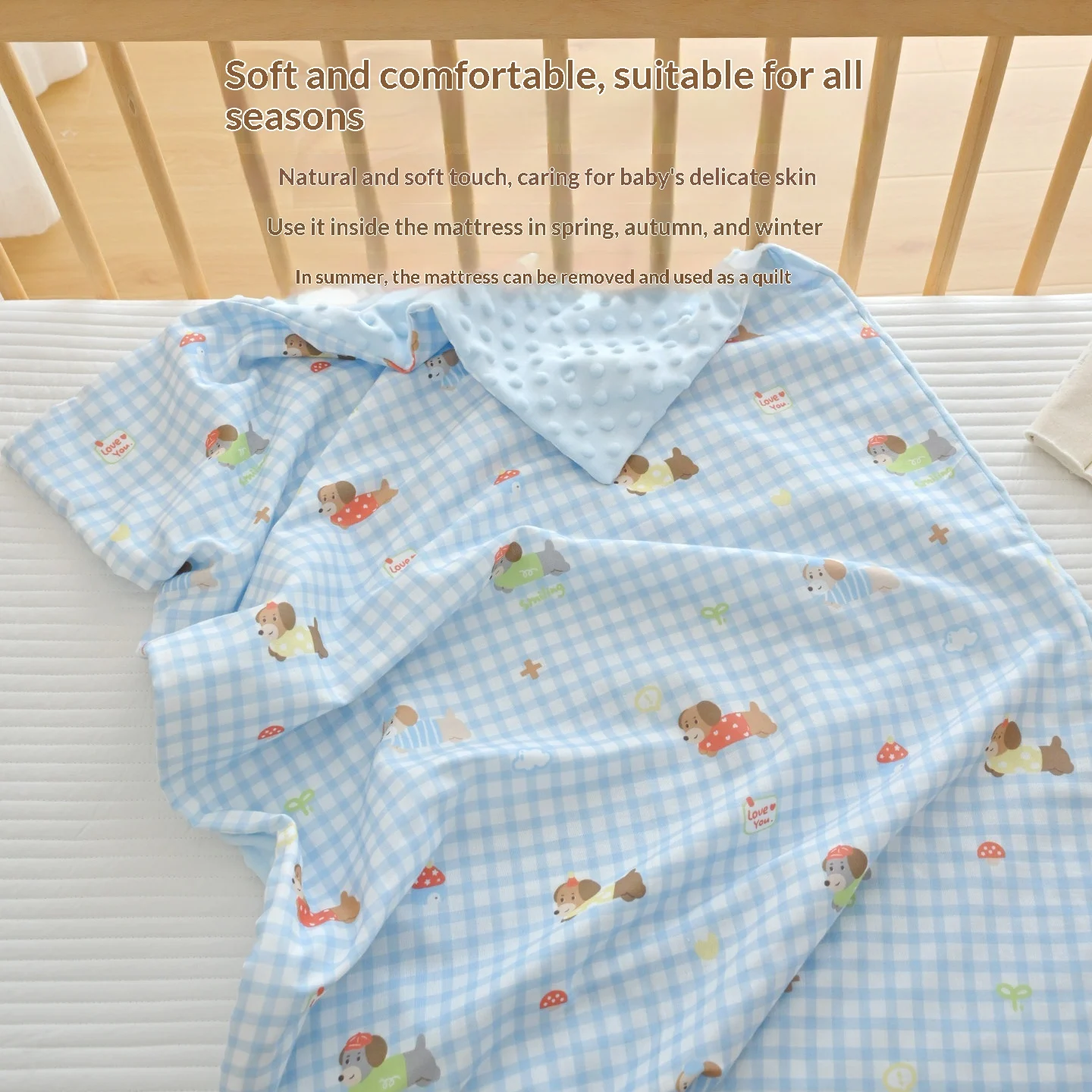Newborn Baby Pure Cotton Class A Gauze Mattress Cover — image 6