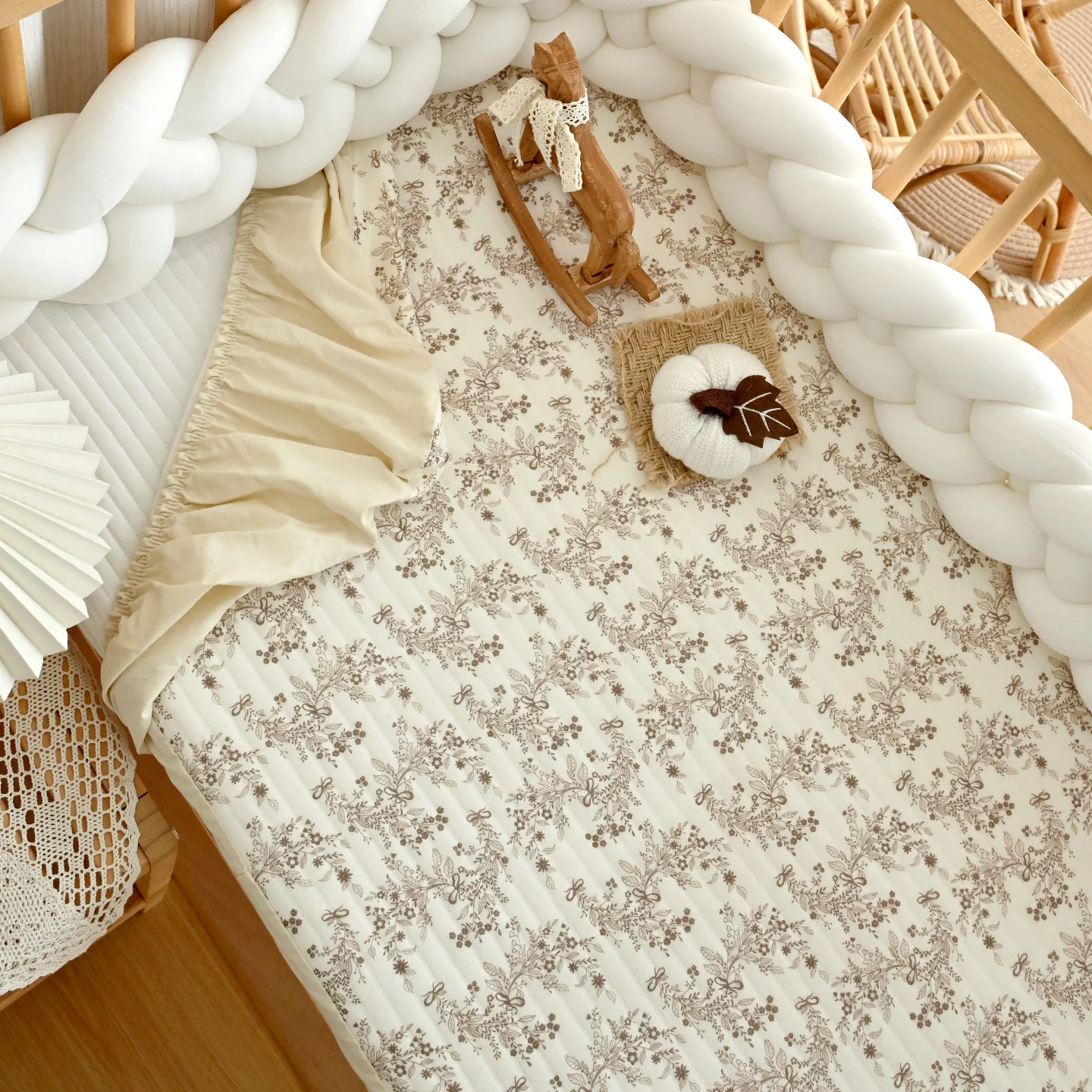 Newborn Baby Pure Cotton Knitted Mattress Cover — image 7