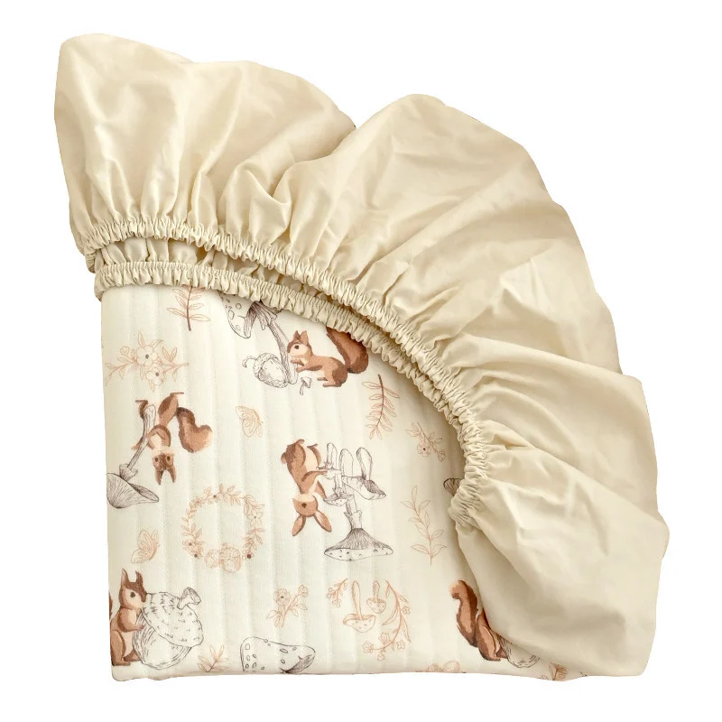 Newborn Baby Pure Cotton Knitted Mattress Cover — image 8