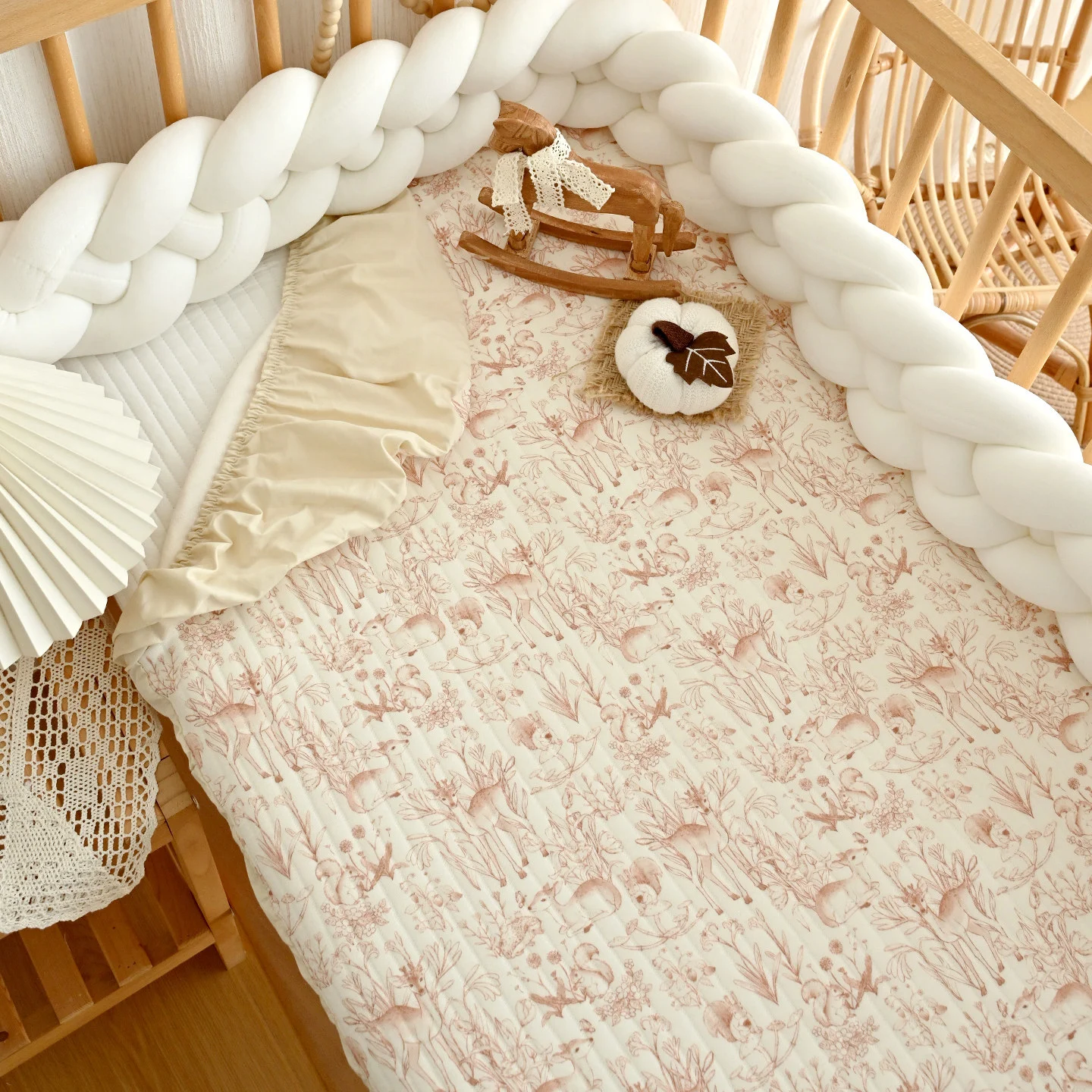 Newborn Baby Pure Cotton Knitted Mattress Cover — image 9