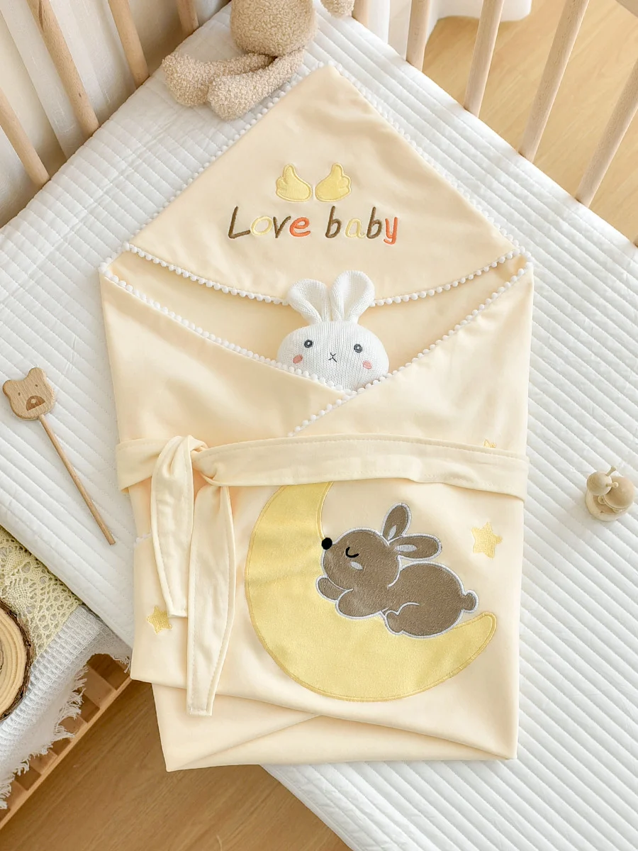 Newborn Pure Cotton Double-layer Thin Swaddle Blanket — image 4