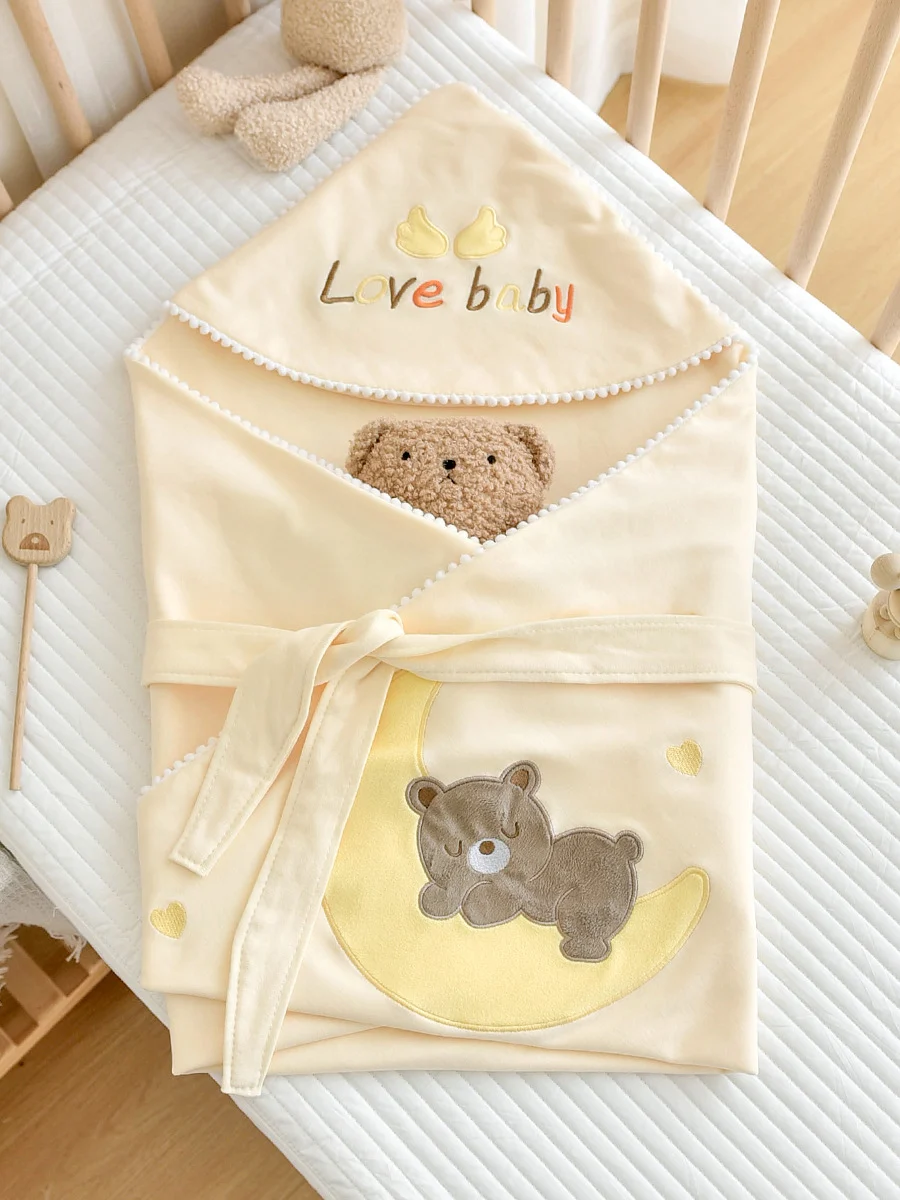 Newborn Pure Cotton Double-layer Thin Swaddle Blanket — image 2