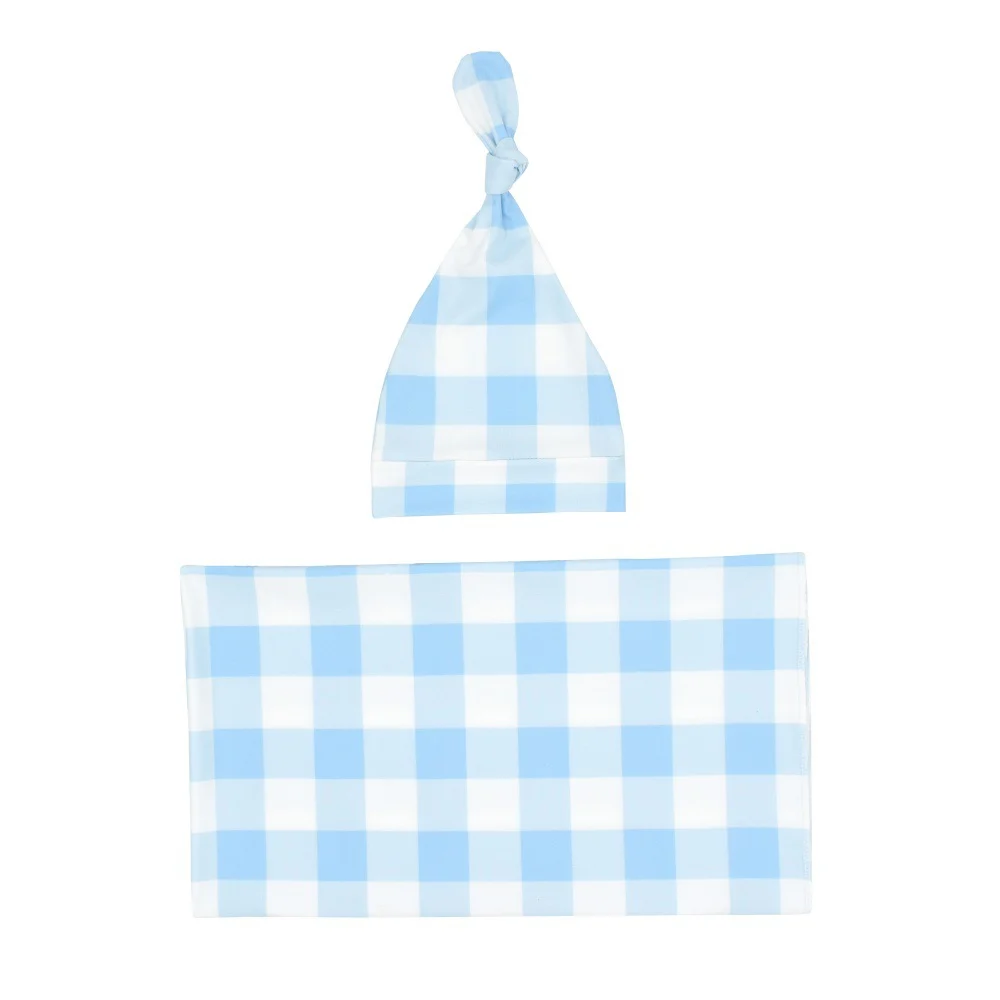 Newborn Swaddle Blanket And Knotted Baby Hat 2-piece Set — image 3