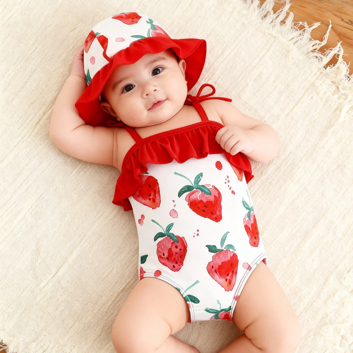 Newborn Swimsuit One-piece With A Hood — image 4