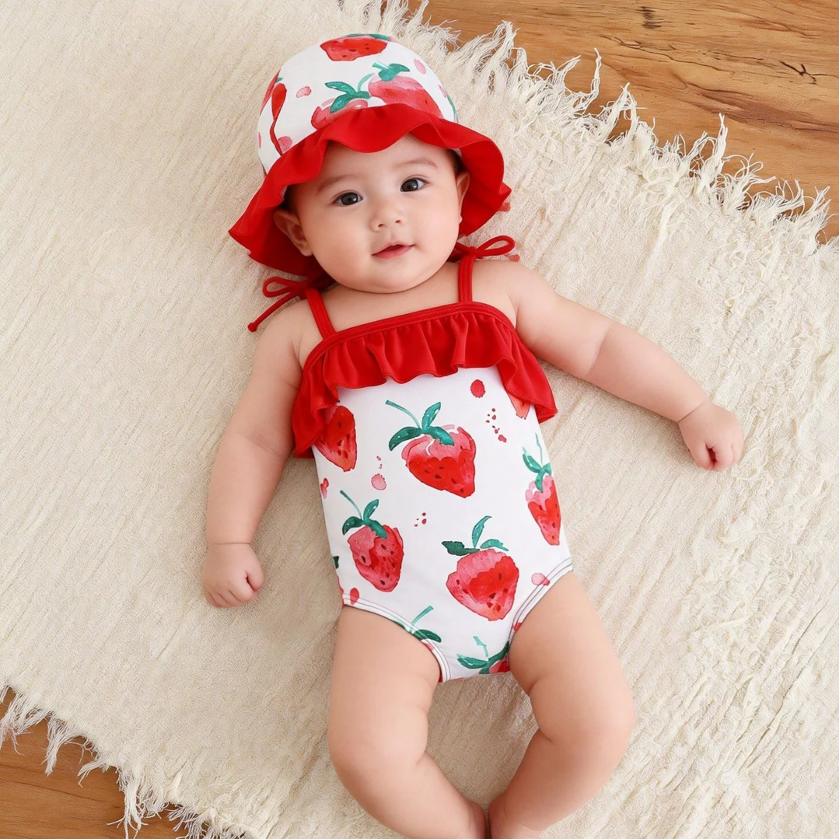 Newborn Swimsuit One-piece With A Hood — image 5