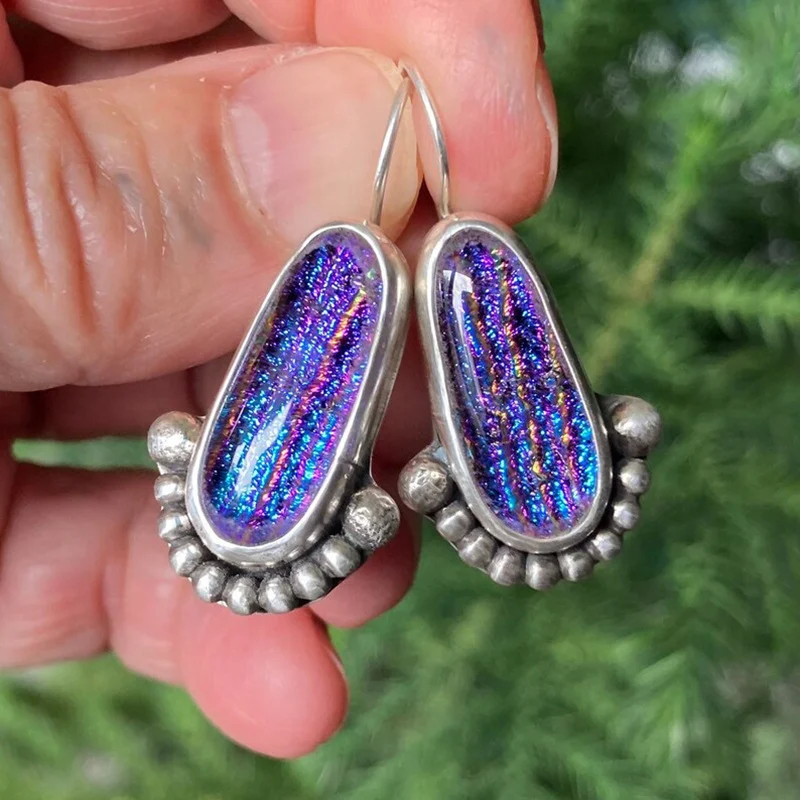 Niche Creative Blue Enamel Earrings For Women — image 10
