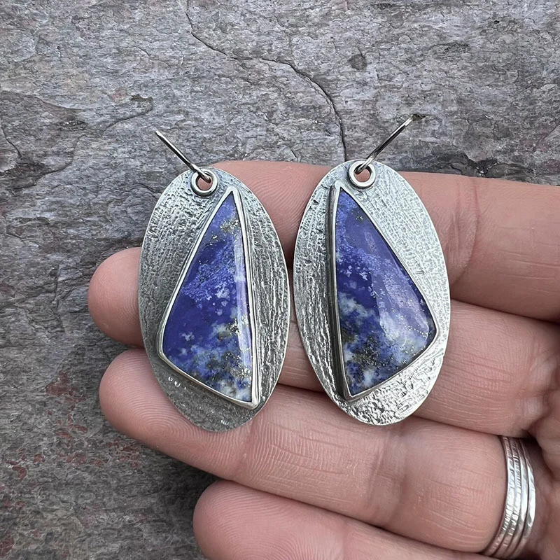 Niche Creative Blue Enamel Earrings For Women — image 2