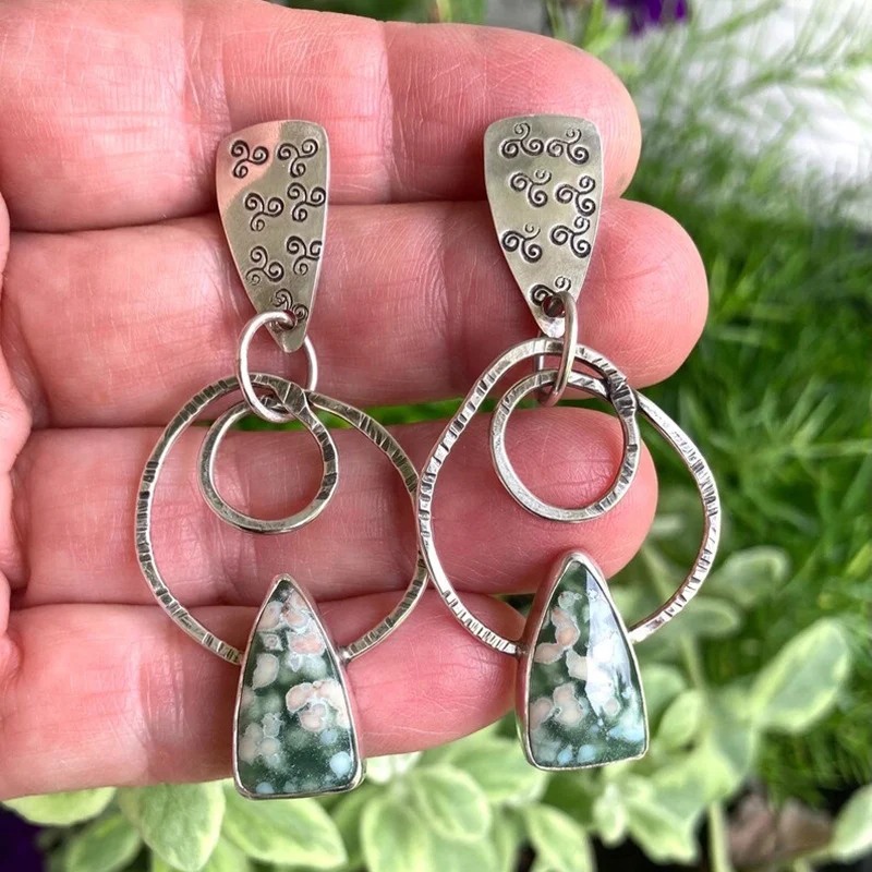 Niche Creative Blue Enamel Earrings For Women — image 11