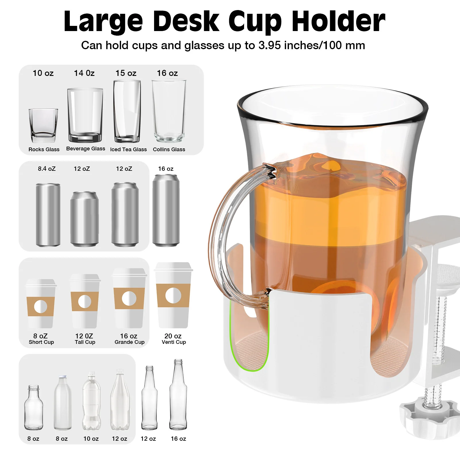 No-drill Table-edge Detachable Stand Desktop Mug Rack Household Water Cup Holder — image 6