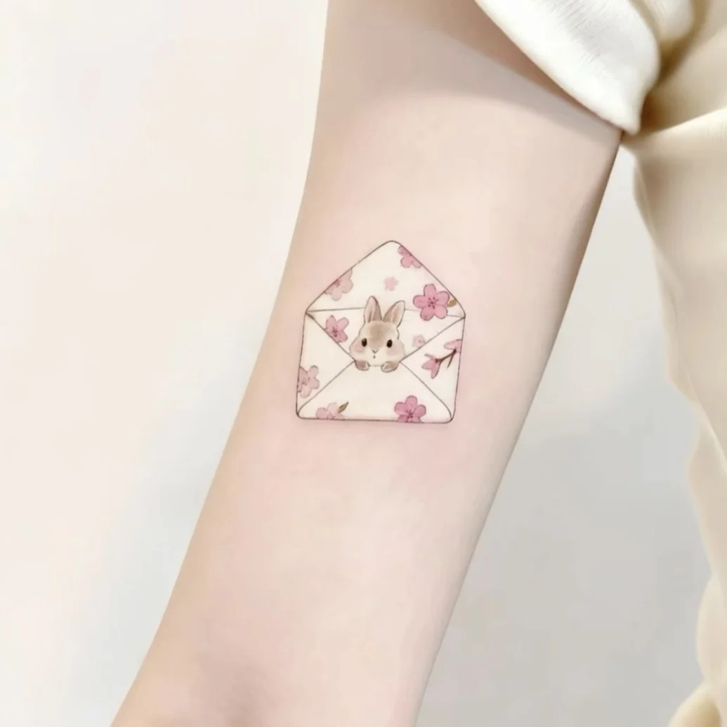 Non-reflective Arm Stickerscute Rabbit-colored Tattoo Stickers — image 4