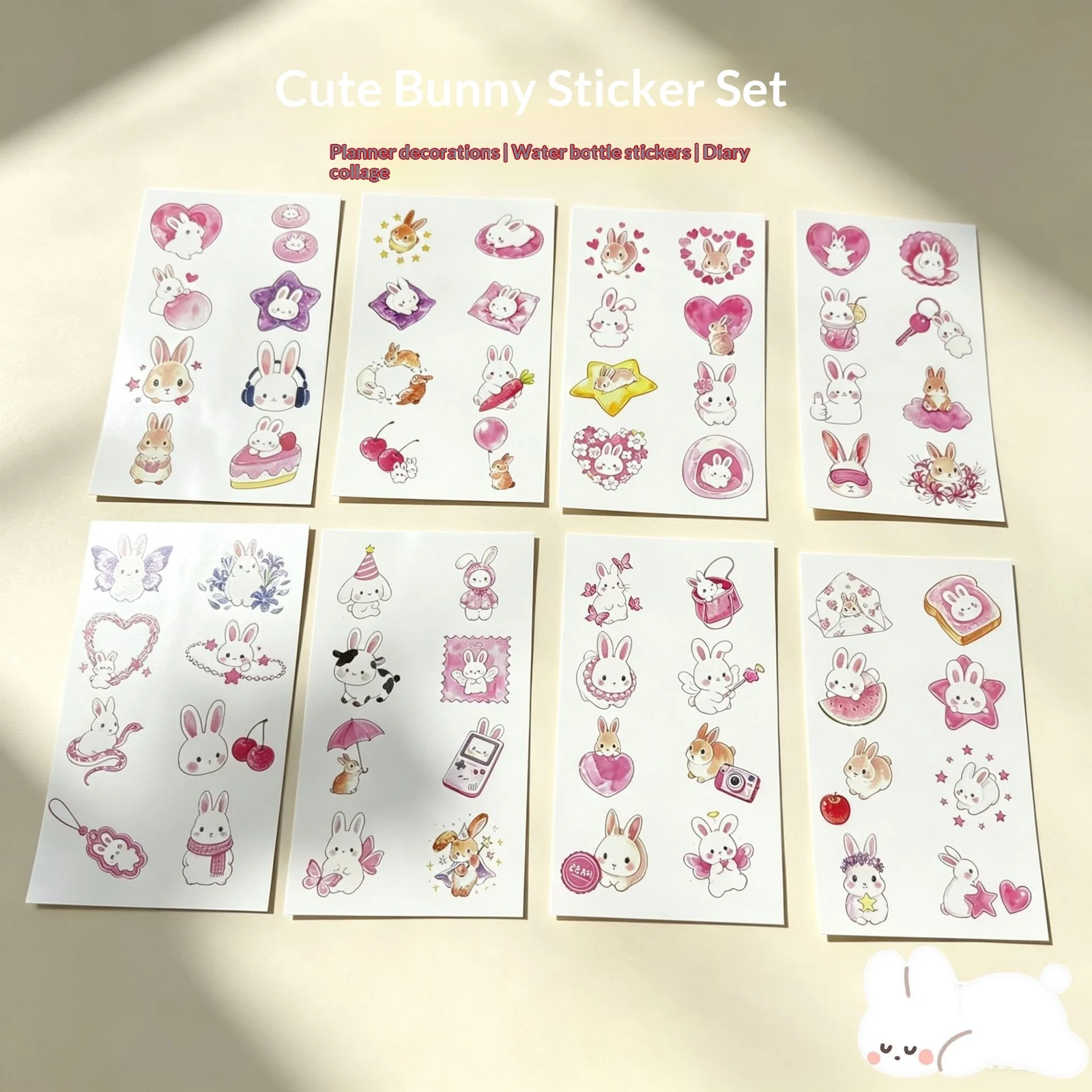 Non-reflective Arm Stickerscute Rabbit-colored Tattoo Stickers — image 3