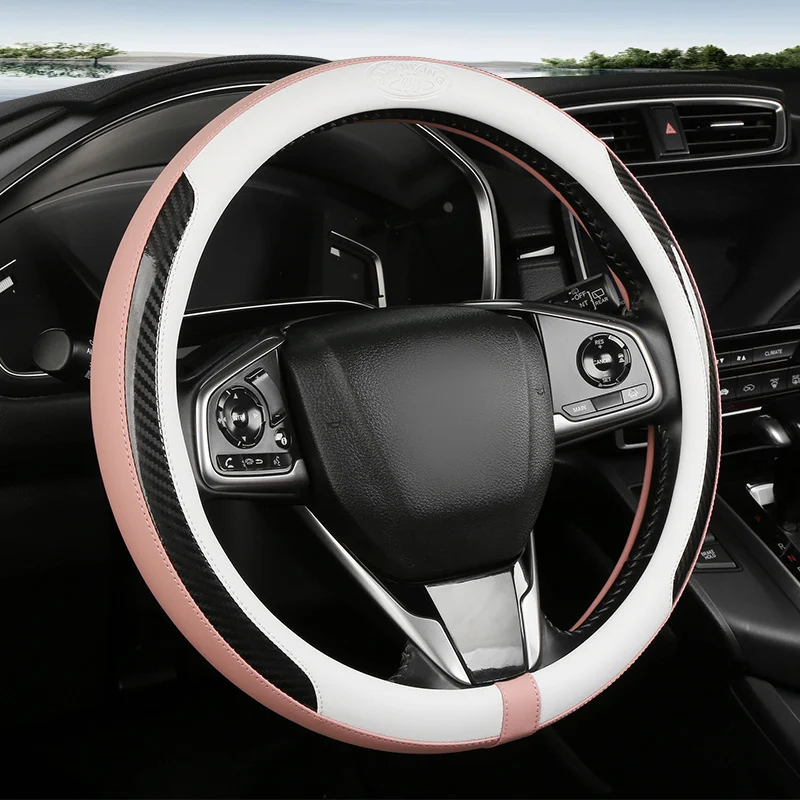Non-slip Comfortable Carbon-fiber Steering Wheel Cover — image 13