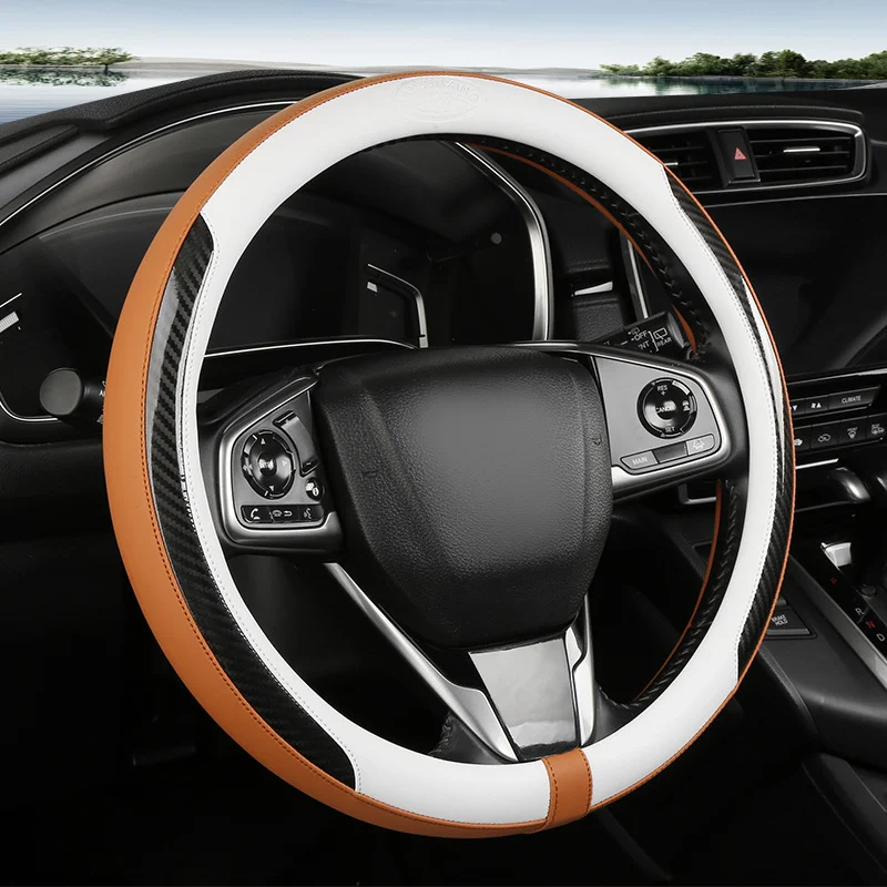 Non-slip Comfortable Carbon-fiber Steering Wheel Cover — image 15