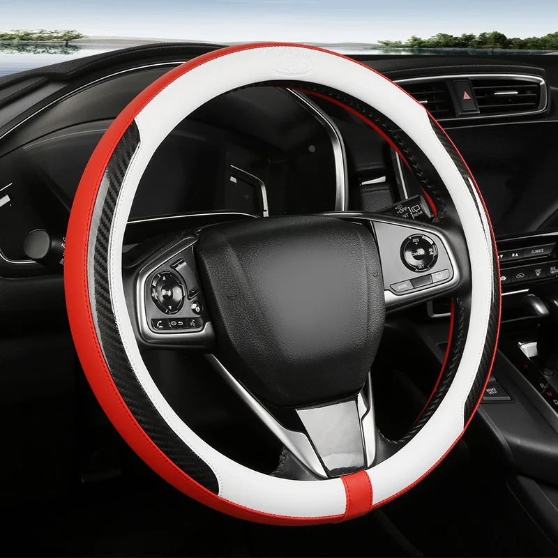 Non-slip Comfortable Carbon-fiber Steering Wheel Cover — image 3