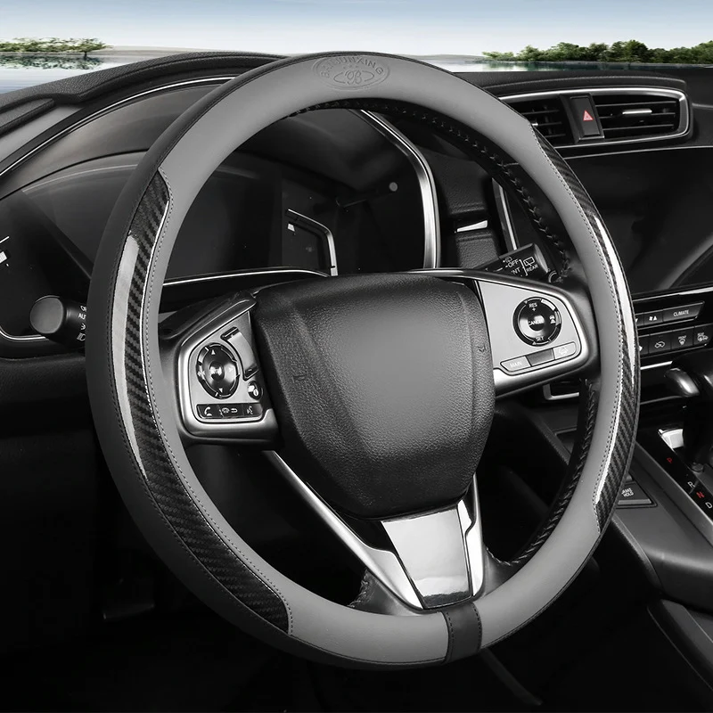 Non-slip Comfortable Carbon-fiber Steering Wheel Cover — image 10