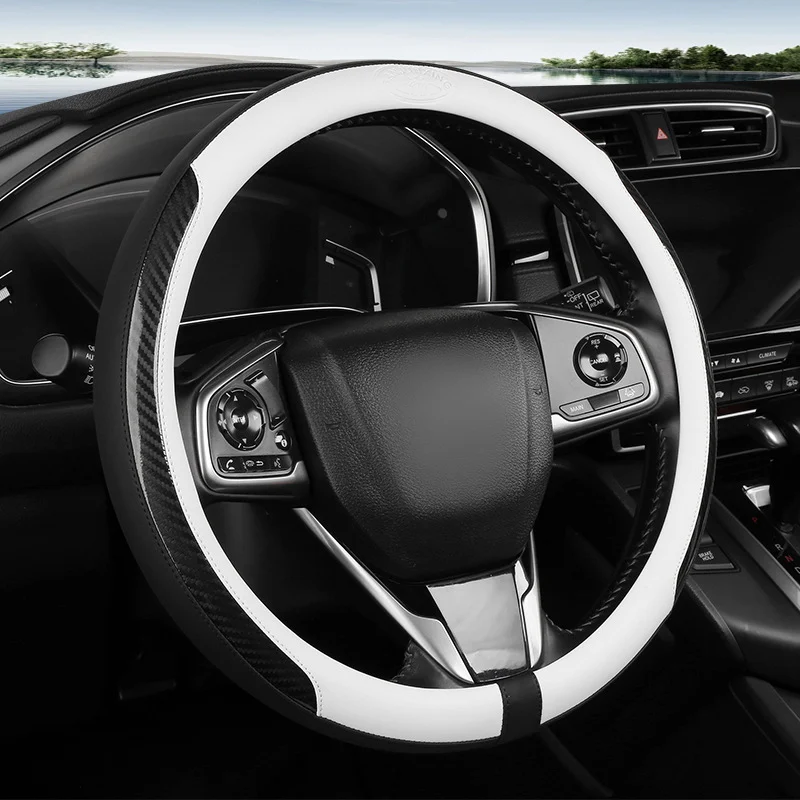 Non-slip Comfortable Carbon-fiber Steering Wheel Cover — image 6