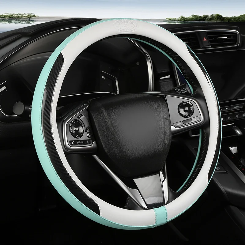 Non-slip Comfortable Carbon-fiber Steering Wheel Cover — image 12