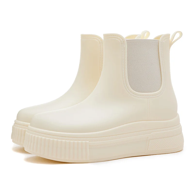 Non-slip Elastic-top Rain Boots — image 6