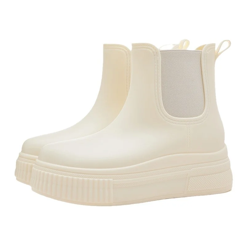 Non-slip Elastic-top Rain Boots — image 7