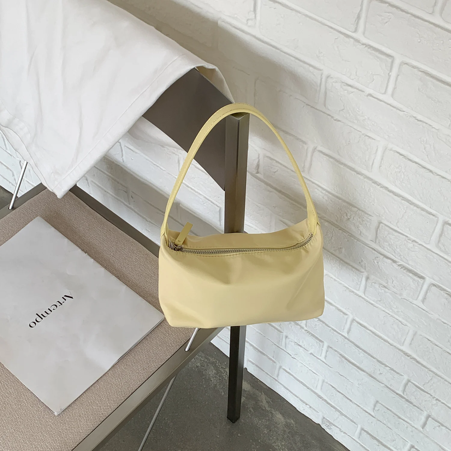 Nylon Fabric Minimalist Instagram-style Small Square Shoulder Bag — image 3